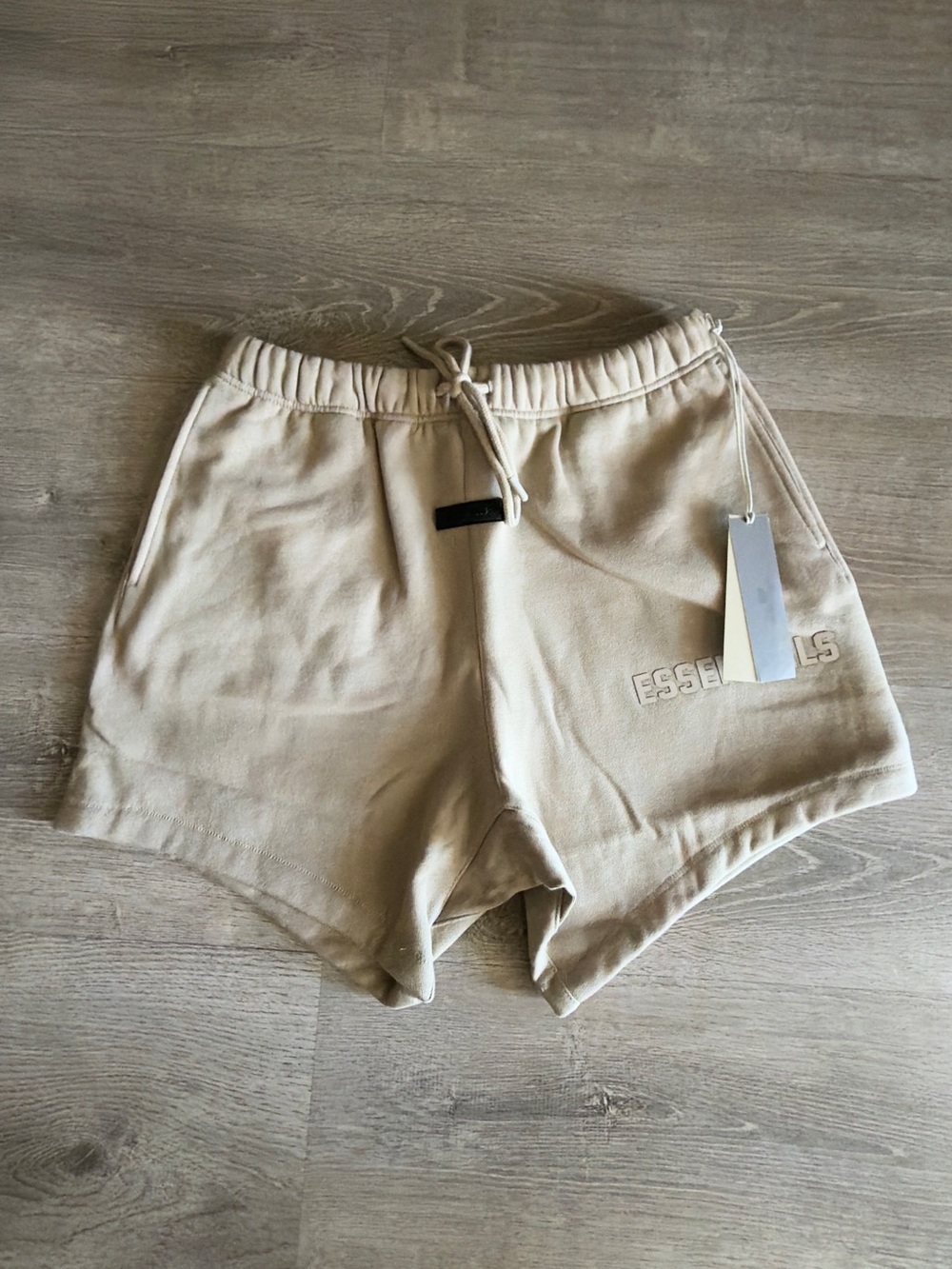 ESSENTIALS Dusty Beige Drawstring Cotton Shorts